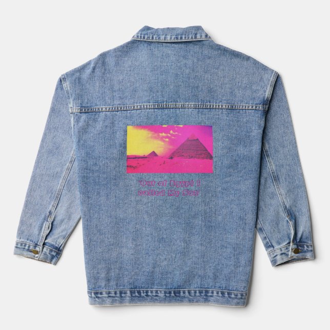 Trage Das Wort oder nicht Jeansjacke (Rückseite)