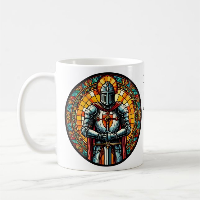 Trage die Rüstung Gottes! Faith Kaffeetasse (Links)