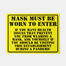 Trage eine Maske Nachricht
