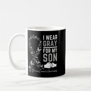 Trage Grau für Sohn Geschenke Gehirnkrebs-Bewussts Kaffeetasse