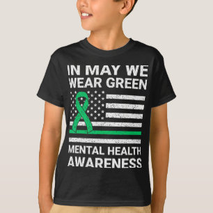Trage Grün für psychische Gesundheitsaufklärung T-Shirt