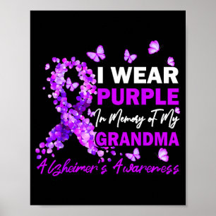 Trage Lila In Gedenken an Oma Alzheimer Poster