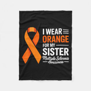 Trage Orange für Multiple Sklerose der Schwester Fleecedecke