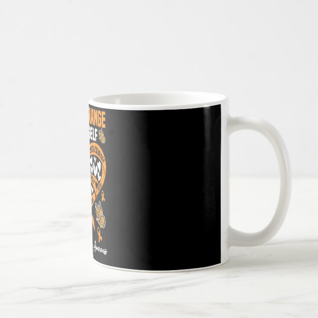 Trage Orange MS Warrior Multiple Sklerose Kaffeetasse (Rechts)