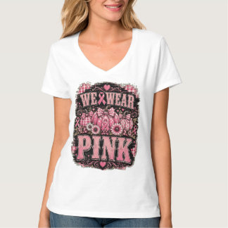Trage Pink Brustkrebs-Bewusstsein Kürbis T-Shirt