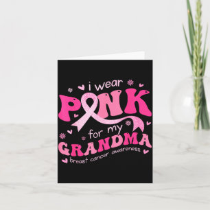 Trage Rosa für Oma Mama Brustkrebs Unterstützung Karte