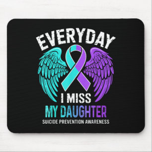 Trage Türkis & Violett Ich vermisse meine Toch Mousepad