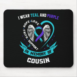 Trage Türkis und Lila für das Cousin-Bewusstsein S Mousepad