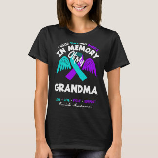 Trage Türkis und Lila in Erinnerung an Oma-Design T-Shirt