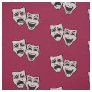 Tragedy Comedy Theater grau Stoff