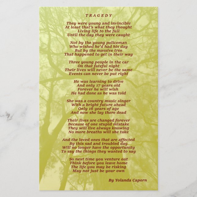 Tragedy Flyer (Vorne)