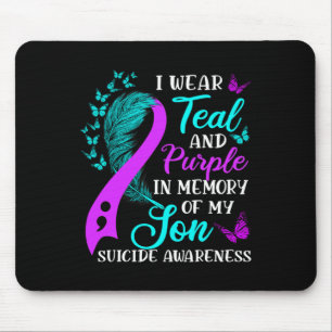 Tragen Aquamarin in Erinnerung an meinen Sohn Suiz Mousepad