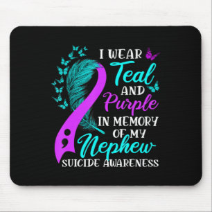 Tragen Aquamarin Lila in Erinnerung an meinen Neph Mousepad