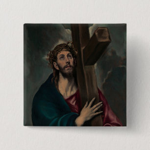 Tragen des Kreuzes Button