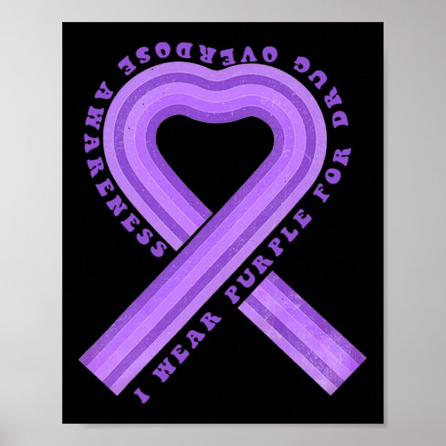 Tragen Lila für Arzneimittelüberdosierung Poster (Vorne)