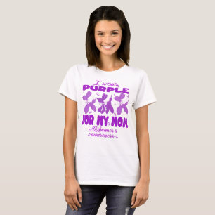 Tragen Lila für die Mama Niedlich Balloon Dog Alzh T-Shirt
