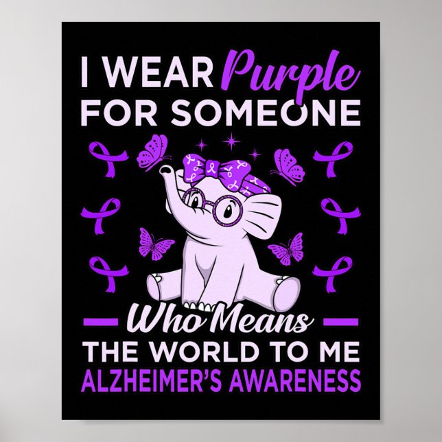 Tragen Lila für ein Alzheimer-Sensibilisierungsgre Poster (Vorne)