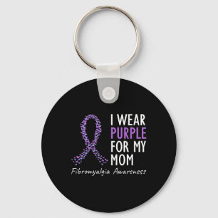 Tragen Lila für meine Mama Fibromyalgie Bewusstsei Schlüsselanhänger