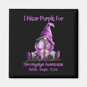 Tragen Lila Gnomes Ribbon Fibromyalgie Bewusstsein Magnet