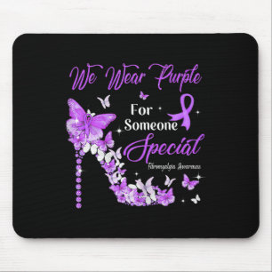 Tragen Lila Schmetterlinge Fibromyalgie Bewusstsei Mousepad