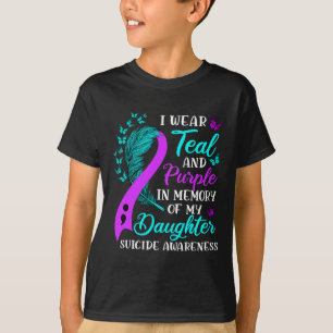 Tragen Sie Aquamarin Lila in Erinnerung an meinen  T-Shirt