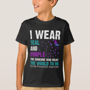 Tragen Sie Aquamarin und Lila für jemanden, der di T-Shirt