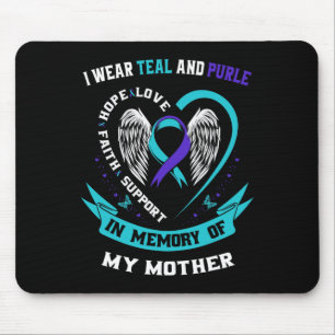 Tragen Sie Aquamarin und Lila für meine Mama Mutte Mousepad