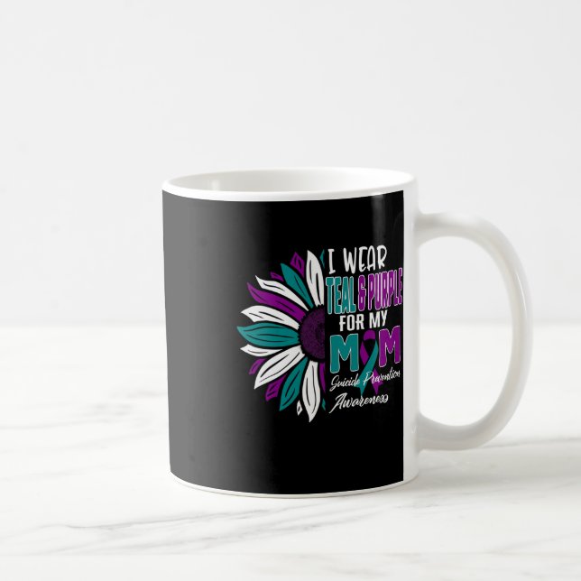 Tragen Sie Aquamarin und Lila für meine Mama Suizi Kaffeetasse (Rechts)