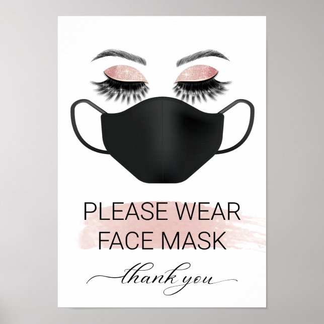 Tragen Sie bitte die Maske Beauty Salon Wellness-C Poster (Vorne)