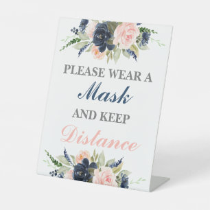 Tragen Sie bitte eine Maske mit dem Geschlecht Sockelschild