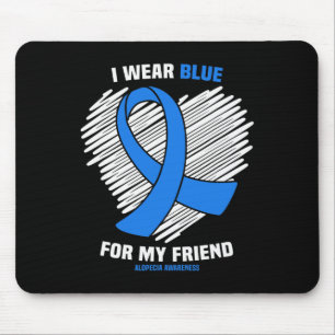 Tragen Sie Blau für meine Freundschaftswerbung Mousepad