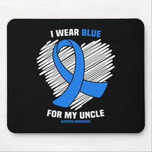 Tragen Sie Blau für meine Onkel Alopezie Bewusstse Mousepad