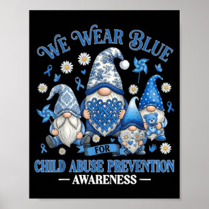 Tragen Sie Blaues Band Kinderpräventionsbewusstsei Poster