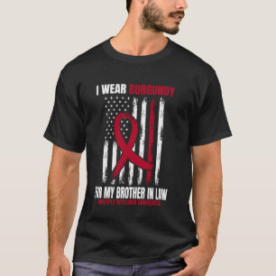 Tragen Sie Burgund für meinen Bruder im Gesetz Mul T-Shirt