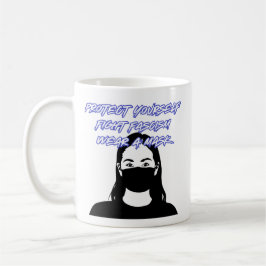 Tragen Sie eine Maske Graffiti Stil Kaffeetasse