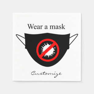 Tragen Sie eine Maske Thunder_Cove Serviette
