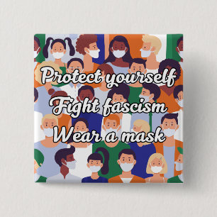 Tragen Sie einen Maskenbrillanz Button