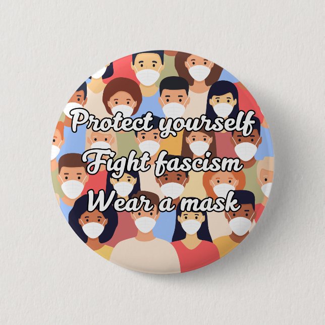 Tragen Sie einen Maskenkreis. Button (Vorderseite)