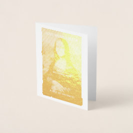 TRAGEN SIE EINFACH EINE MASK MONA LISA Gold Foil C Folienkarte