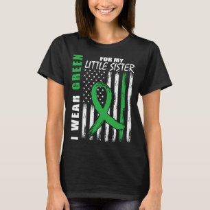 Tragen Sie grünes Little Schwester Niere Krankheit T-Shirt