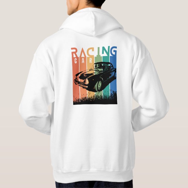 Tragen Sie Ihren Sport, Auto Racing Hoodie (Rückseite)