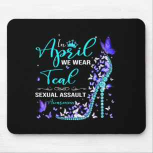 Tragen Sie im April Teal Ault Awareness Month T-Sh Mousepad