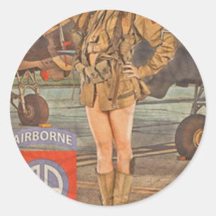 Tragen Sie in dem 82. im Flugzeug ein Runder Aufkleber