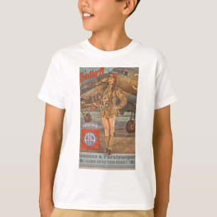 Tragen Sie in dem 82. im Flugzeug ein T-Shirt