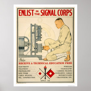 Tragen Sie in Signal-Korps 1919 ein Poster