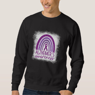 Tragen Sie Lila Alzheimer's Awareness Leopard Rege Sweatshirt