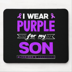 Tragen Sie lila für das Alzheimer-Bewusstseinsband Mousepad