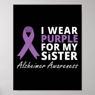 Tragen Sie Lila für die Liebe meiner Schwester Rib Poster
