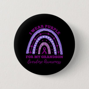 Tragen Sie Lila für meine Grandson-Überdosierung Button