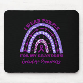 Tragen Sie Lila für meine Grandson-Überdosierung Mousepad
